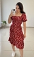 Vestido Midi Viscolinho Floral Vermelho - comprar online