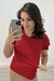 Blusa Manga Babado em Malha Laise (Vermelha) - comprar online