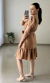 Vestido Midi Sensorial com faixa Amarração Cappuccino na internet