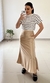 Blusa Viscolycra Manga Dobrada Listrada Preta - Senhorita Moda Modesta