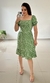 Vestido Midi Viscolinho Floral Verde Bandeira - comprar online