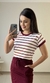 Blusa Viscolycra Listrada (Vinho)