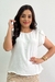 Blusa Social Duna com Manga Transpassada (Branco)