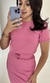 Conjunto Anarruga Blusa com Saia de Fenda (Rosa) - comprar online
