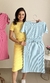 Conjunto Anarruga Blusa com Saia de Fenda (Azul claro) - comprar online