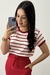 Blusa Viscolycra Listrada Pink