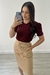 Blusa Manga Bufante em Malha Laise (Vinho) - comprar online