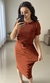 Conjunto Anarruga Blusa com Saia de Fenda (Terracota)