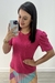 Blusa Manga Bufante em Malha Laise (Pink)