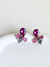 Aros PRINCESS (fucsia&gris)