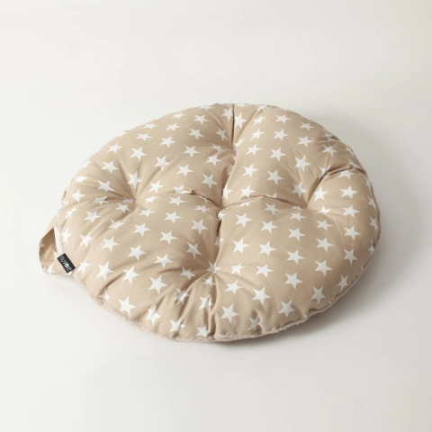 Puff Corderito Estrellas Beige