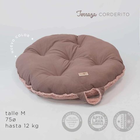 Puff Terraza Corderito Vino - comprar online