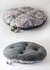 Puff Corderito Hoja Gris Rosa