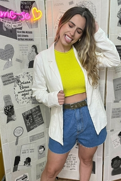 Shorts Jeans Basic Lavagem Média