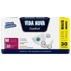 Fralda Adulto Vida Nova Confort M – Pacote com 30 Unidades