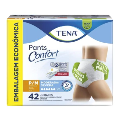 Roupa Íntima Adulto Tena Pants Confort P-M – Pacote com 42 Unidades