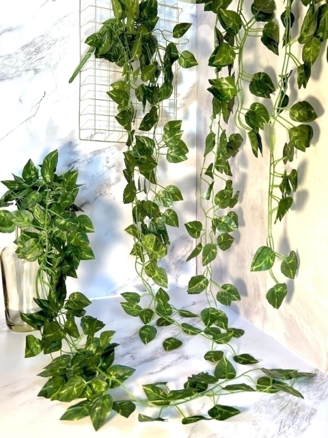 VARA HOJAS VERDES COLGANTES 9 tiras X 2 UNIDADES 1 metro PA15 - comprar online