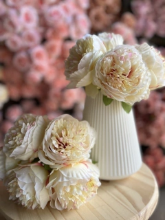 PEONIAS BOUQUETE 5 FLORES 33CM PA10