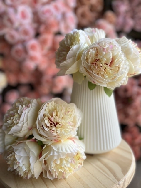 PEONIAS BOUQUETE 5 FLORES 33CM PA10