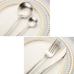 SET DE CUBIERTO PREMIUM ACERO INOXIDABLE PLATA PA427 - comprar online