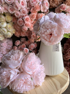 PEONIAS BOUQUETE 5 FLORES 33CM PA10 - tienda online