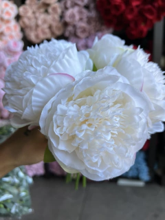 PEONIAS BOUQUETE 5 FLORES 33CM PA10 - tienda online