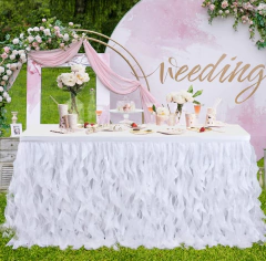 POLLERA PARA DECORACION DE MESA CON VOLADOS en internet