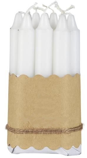 VELAS BLANCAS CORTAS x 5u (193)
