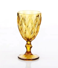 COPA VINTAGE AMBAR DE VIDRIO SET x 6 PA297 - tienda online