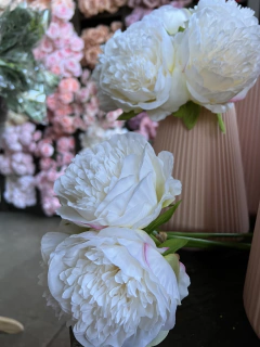 PEONIAS BOUQUETE 5 FLORES 33CM PA10 - PITTA IMPORTACIONES