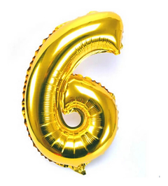 GLOBO NUMERO METALIZADO 16 PULGADAS DORADO X UNIDAD PA18-FME-G-16