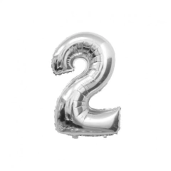 GLOBO NUMERO METALIZADO 32 PULGADAS PLATEADO X UNIDAD PA19-FME-S-32 en internet