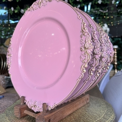 PLATO DE SITIO x 6u ROSA BEBE PA456 en internet