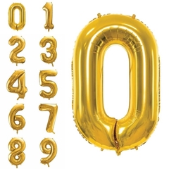 GLOBO NUMERO METALIZADO 32 PULGADAS DORADO X UNIDAD PA19-FME-G-32