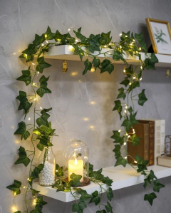 VARA HOJAS VERDES COLGANTES 9 tiras X 2 UNIDADES 1 metro PA15 en internet