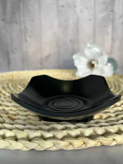 BANDEJA CURVA DE MELAMINA NEGRO PA321