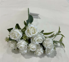 RAMO DE ROSAS BLANCO 32 CM PA459 - comprar online