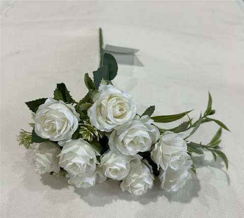 RAMO DE ROSAS BLANCO 32 CM PA459 - comprar online