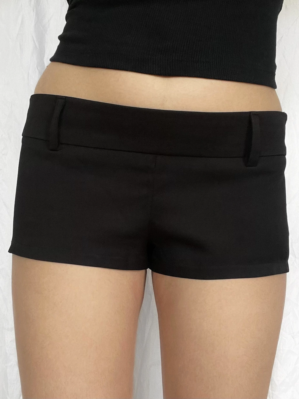 Micro mini shorts alfaiataria black