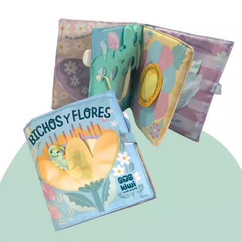 Libro Sensorial Bichos y Flores Editorial: Kiwi Libros Sensoriales
