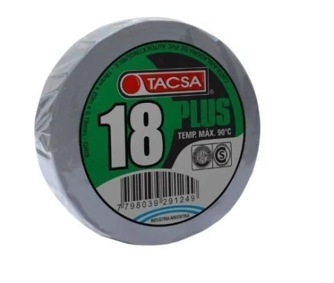 Cinta aisladora TACSA PLUS BLANCA 20MT X 19MM X 10 UNIDADES