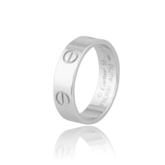 anel cartier love de ouro branco