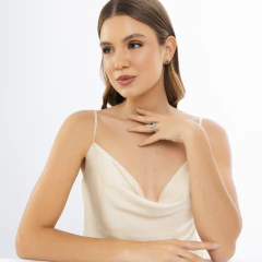 Imagem do Anel com Esmeralda e Diamantes