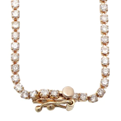 Colar Riviera de Diamantes em Ouro 18k com fecho elegante