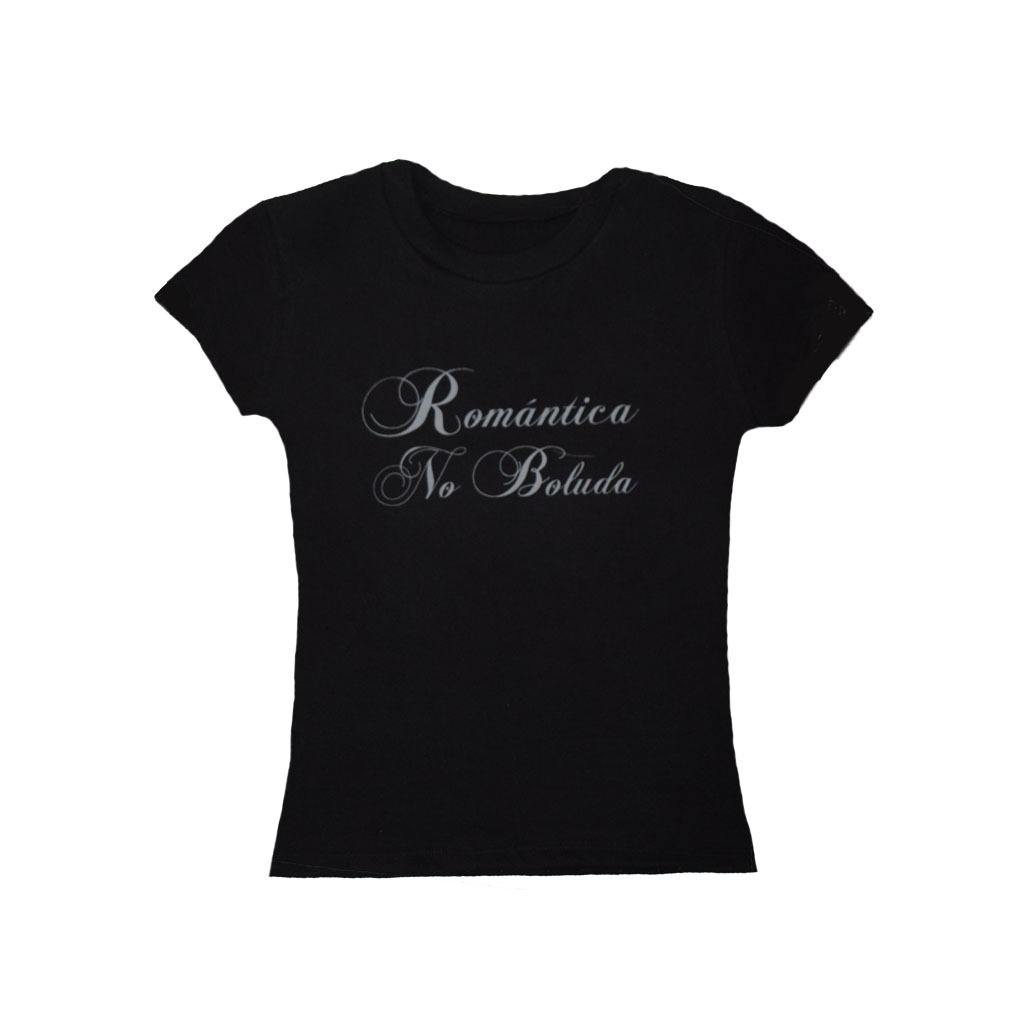 Remera Romántica No Boluda Negra thumbnail 3