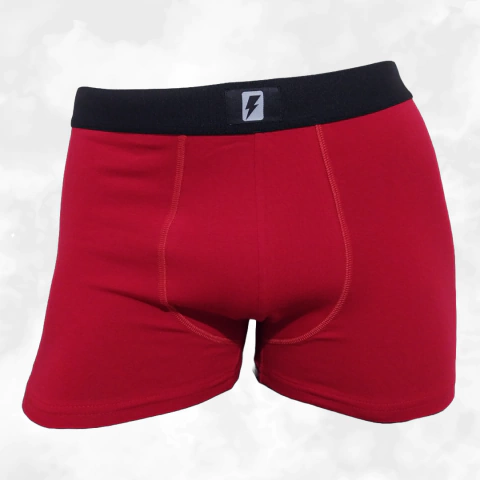 Boxer Liso Algodón/c Lycra - Rojo