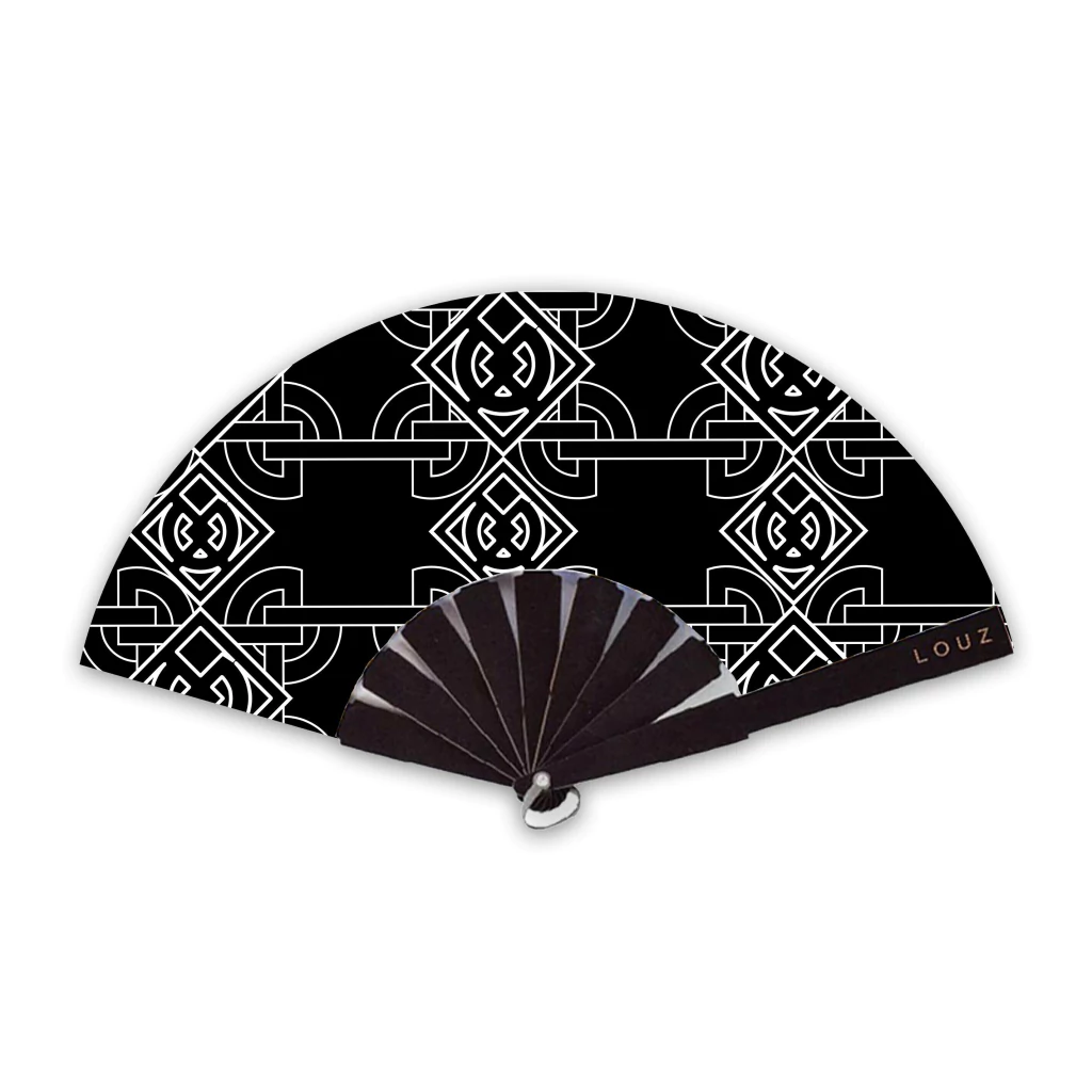 Abanico Monograma Negro PRE VENTA