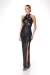 vestido longo de festa camila siqueira paete preto