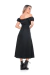 vestido midi preto camila siqueira tricoline