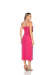 Vestido midi camila siqueira rosa pink